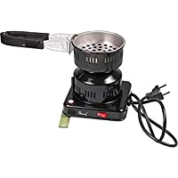 Shark Carbón Cigarrillos eléctrica 500 W Carbón Grabadora Shisha con móvil Carbón Cesta y carbón Alicate